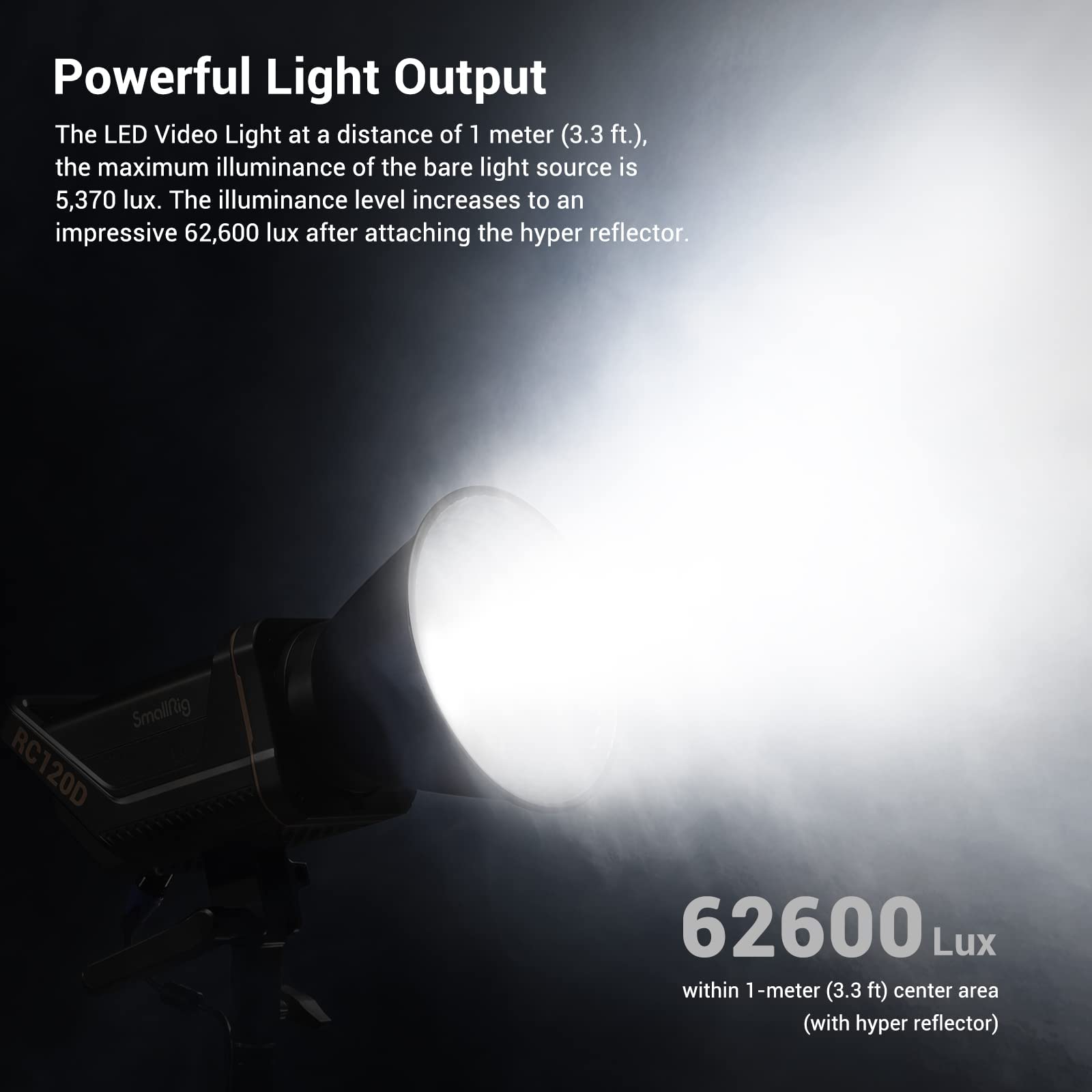 SMALLRIG RC 120D Lámpara LED para Video, 120W, 2700K-6500K, TLCI